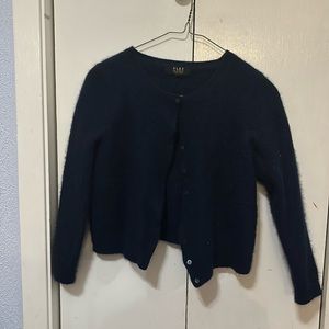 navy cardigan